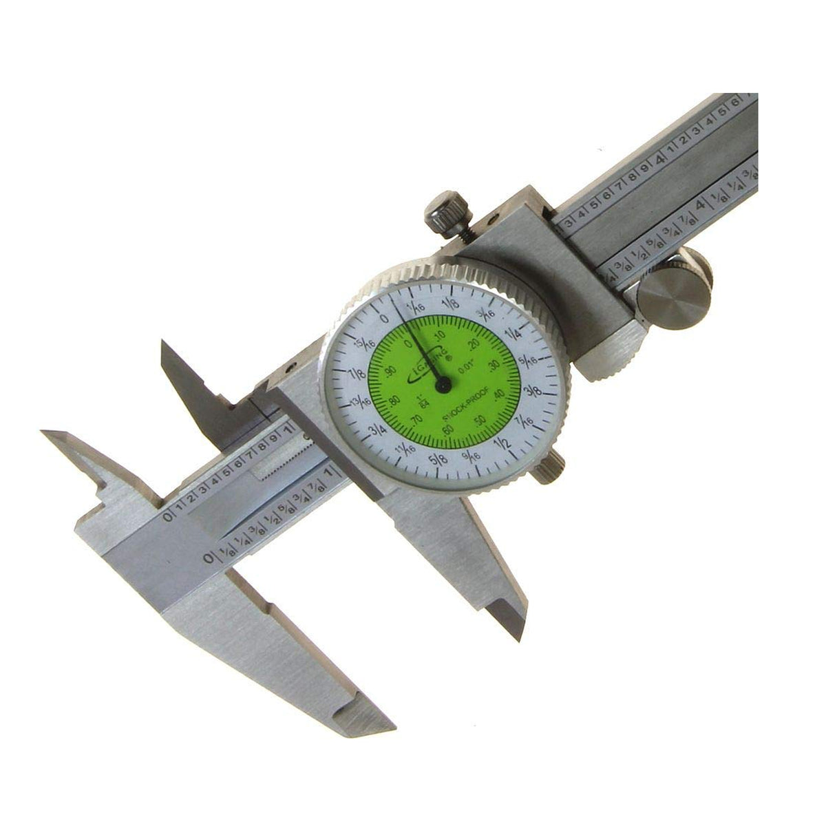 Dial Caliper Fractional & Decimal Inch Combination Dual Scale
