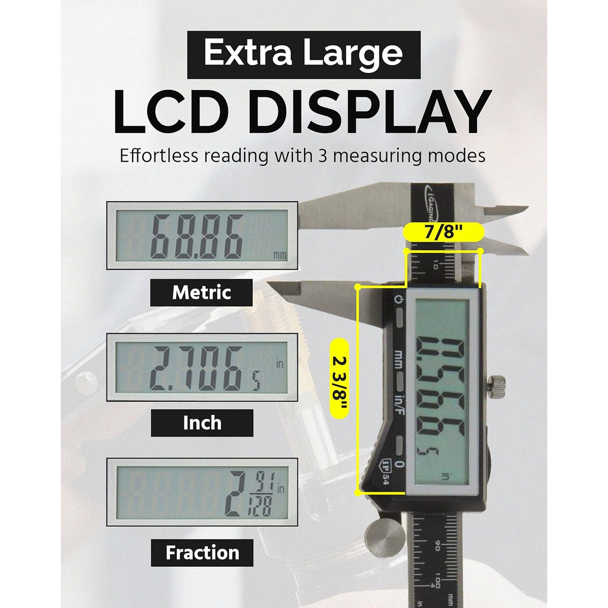 iP54 EZ-Cal X-Large Digital Display Calipers