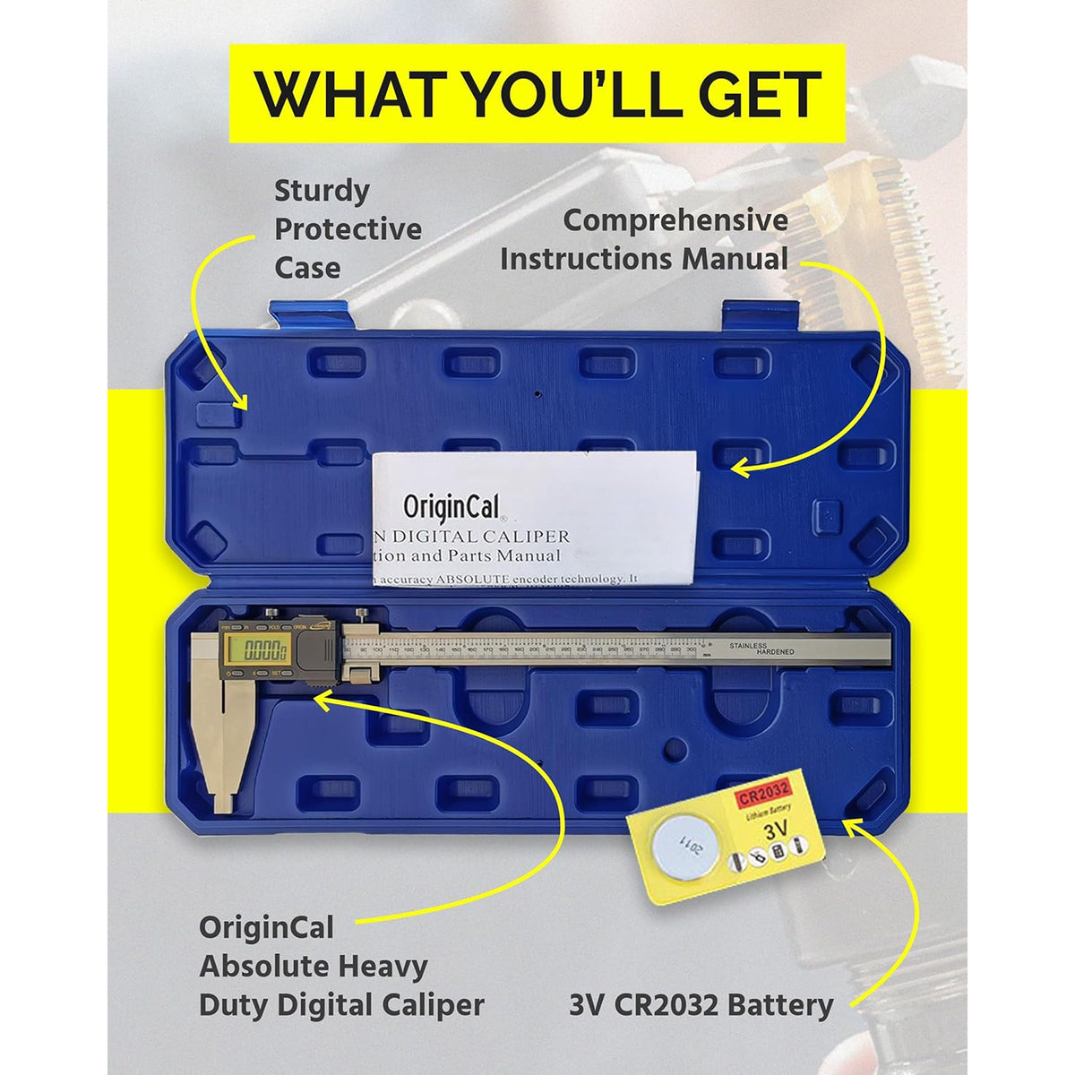 iP54 OriginCal Absolute Heavy Duty Digital Calipers